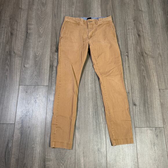 J.Crew 250 Skinny Fit Core Stretch Chino Pants Mens W30 L32 Brown AB613 Twill - Picture 5 of 11